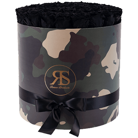 Flowerbox longlife Rihanna zwart - Rosuz